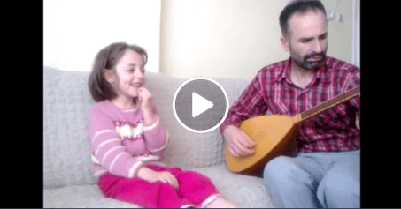 Baba ve kızından mükemmel türkü Leylo Leylo - Harika okumuş